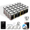 12/24-piece seasoning jar set with waterproof seasoning labels, twist-top seasoning spouts, for kitchen storage and organization