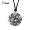 My shape Tetragrammaton Pentacle Pentagram Pendant Charm Necklace for Men Wiccan Talisman Pagen Amulet Vintage Jewelry Wholesale