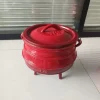 1/2# Cast Iron Enamel Dutch Oven Three Legs Cauldron South Africa Potjie Pot Cast Iron Soup Pot for Outdoor Camping