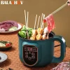 Household Electric Cooking Machine 1-2 People Hot Pot Stew Heating Eggs Soup Non-stick Pan Multifunction Electric Rice Cooker