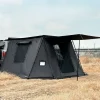 Oxford Cloth Car Side Expansion Hexagonal Tent Multifunctional Outdoor Camping Tents Sun Protection Rainproof Travel Picnic Tent