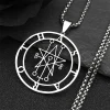 Astaroth Sigil Goetia Stainless Steel Necklace Solomon Demon Seal Satan Sigil satanique patch PIN Jewelry collier femme N7156S03