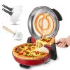 SucceBuy 12 in Pizza Oven Electric Pizza Maker Electric Pizzas Cooker with Cordierite Stone 5-Mode Temperature Control for Preci