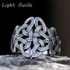 2024 New Pattern Stainless Steel Ring Wiccan Cross Celtics Knot Women Rings Witchcraft Good Luck Protection Amulet jewellery