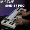 M-VAVE SMK-37 Pro Keyboard MIDI Controller w/Built-in Synthesizer|16 RGB Backlit Drum Pads,8 Knobs,4 Sliders/Music Production