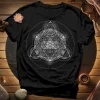 Sacred Mosaic T-Shirt Mystical Pattern Symbol Tee Esoteric Geometry Art Spiritual Festival Style Graphic Unisex T-Shirt