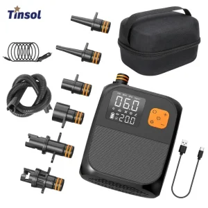TINSOL Wireless Inflatable Pump 8000mAh Touch Screen Portable Electric Tire Inflator Suitable for Kayaks, Tents, Paddle Boards