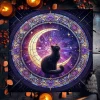 Mystical Tarot Card Tablecloth Witchcraft Cat Altar Cloth Moon Pentagram Table Cloth For Tarot Divination Mat Witch Home Decor