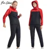 Unisex Adult Sweat Sauna Suit Outfit Gym Workout Sports Boxing Wrestling Clothes Long-Sleeve Windproof Hoodie And Fitness Pants