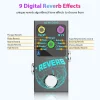 Guitar Effects Pedal Digital Reverb Guitar 9 Different Reverb Guitar Effect Pedal Wireless Accompaniment DECAY/MIX Luminous