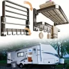 2-Layer RV Foldable Towel Rack - Wall Mounted Storage Space For Campers To Save Space 90 ° Foldable Aluminum Storage Rack