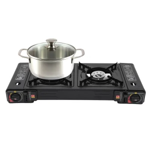 Portable 2-Burner Camping Stove, 2500W Outdoor Camping Gas Stove with Carry Case, Adjustable Firepower for Outdoor Picnics/RVs