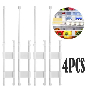 4Pcs RV Shower Corner Bar Telescopic Storage Rod Prevent Falling Toiletry Storage Adjustable Shelves Camper Travel Accessories