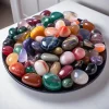 Polished Multi-Color Crystal Stone Set, Hand-Selected Tumbled Stones, for Meditation, Crafting, Home Decoration, Multi-Color 0.4Inch-0.6Inch (Color Random)