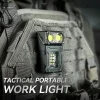 Tactical Portable Work Light EDC Tool Mini LED Flashlight Outdoor Camping Hiking Tool molle Flash Light USB Rechargeable
