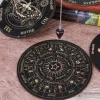 Wood Pendulum Board Dowsing Divination Moon Phase Star Witchcraft Altar Supplies Board Meditation Tray Decor