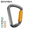 Xinda Outdoor Carabiner Rock Climbing Mountain Landing 30kN High Altitude Operation Equipment Aluminum Alloy Safety Buckle Hook