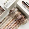 8PCS Pet Tape Rolls for Journaling Washi Tapes Vintage Pet Tapes Roll Washi Tape for Crafts Diary Masking Tape Washi Stickers