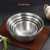 3PCS Stainless Steel Mixing Bowl Set - Kitchen Essentials with Measurement Marks Durable Kitchen Baking Cooking Salad Bowls Set