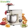 BioloMix 7L Food Mixers for Baking, 1200W DC Motor Stand Mixer, with Dough Hook, Whisk & Beater, Meat Grinder Attachment