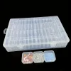 64 piece multifunctional large capacity transparent plastic storage box set - portable storage box for beads, jewelry, beads