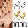 2PCS Guitar Roller String Trees Retainer - With Screws for Electric Guitars, Silvery/Black/Gold Music Instrument Parts