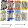 100Pcs/Box 38mm Sewing Pins Glass Ball Multicolor Head Pins Straight Quilting Heads Pins DIY Crafts Sewing Fabric