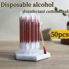 50pcs/lot Disposable Medical Iodine Cotton Stick Disinfected Cotton Swab Iodine Climbing Aid First Aid Safety Survival Supplies