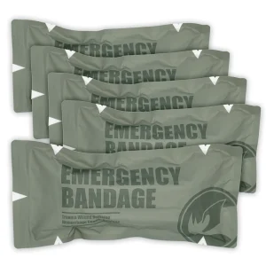 RHINO RESCUE 6-Inch Emergency Pressure Bandage, Compression Dressing for Outdoor and Home Use.